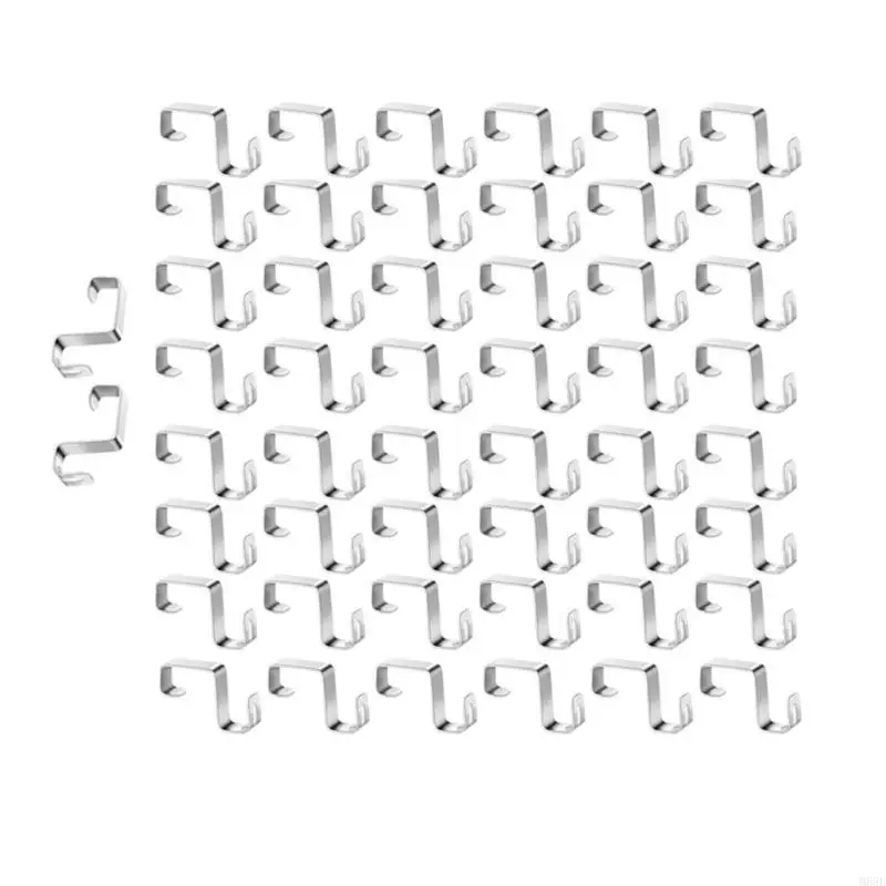 Pack of 50 Sturdy Aluminium Gutter Hook for Christmas Light and Decorations M68E