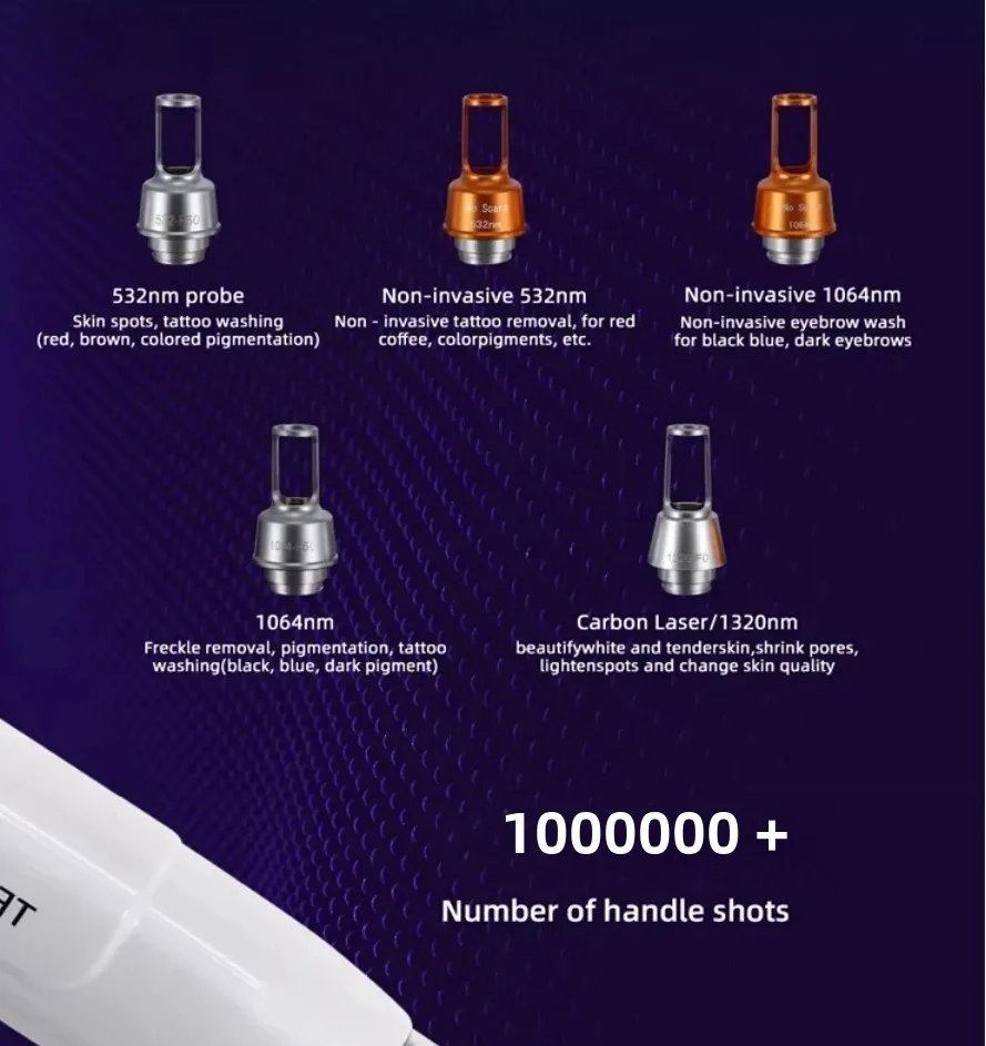 Picosecond Laser Tattoo Removal Device Portable for Home Use Q Switched Nd Yag Machine Handset Spot Treatment Beauty Salon 6