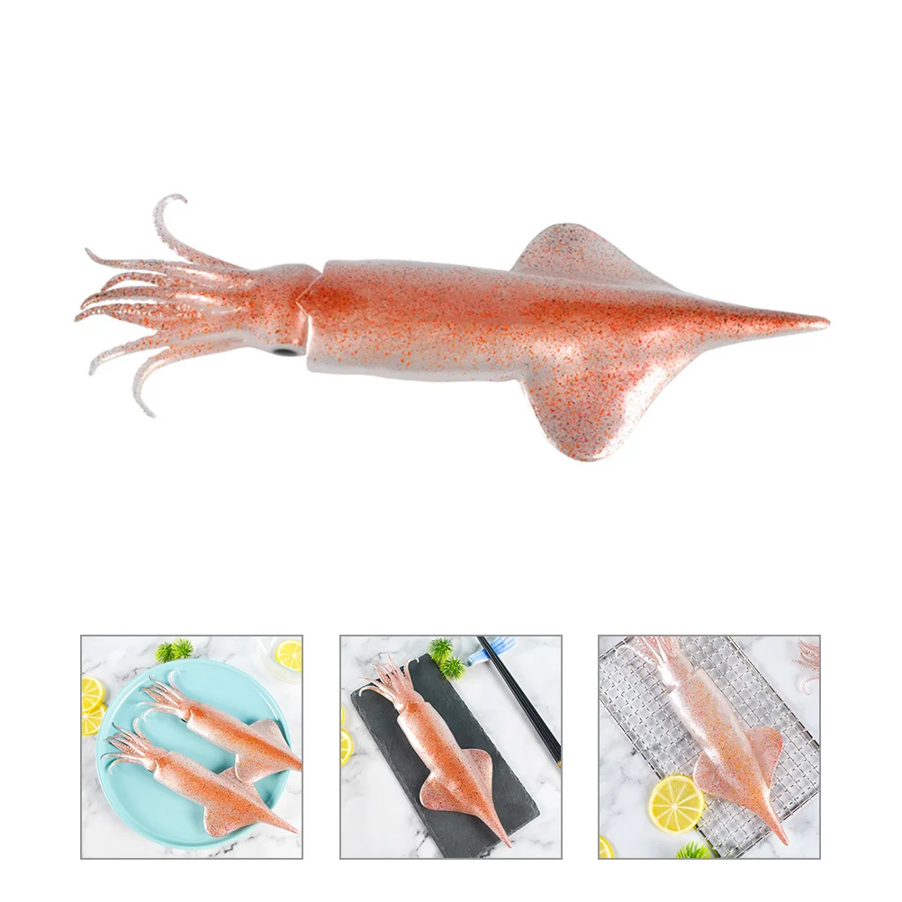 

Seafood Squid Model Simulation Animal Figurines Decor Statue Decoration Pvc Fake Prop