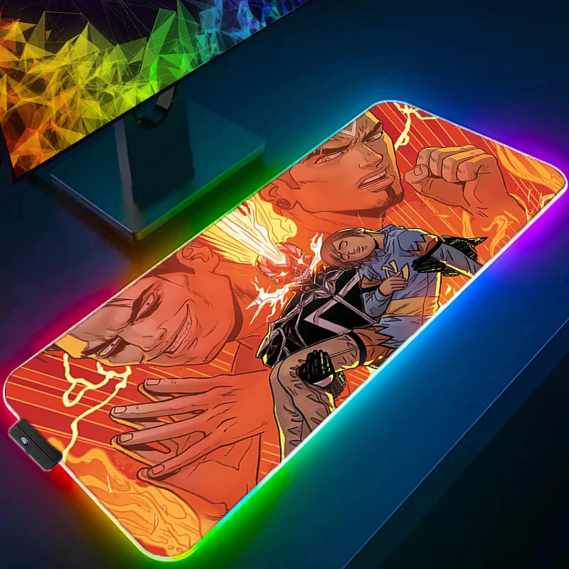 128x64 dots graphic yellow green blue color with backlight lcd display module st7920 Pc Gamer Gohst Rider RGB Gaming Mouse Pad Anime Desk Mat With Backlight LED Xxl HD Picture Office Accessories Custom Mousepad