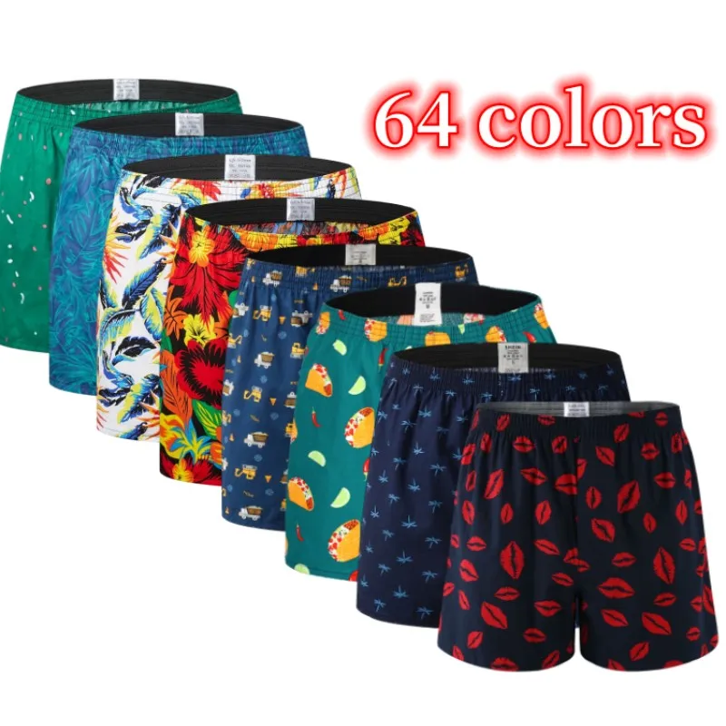 4pcs Men's Panties Loose Boxers Shorts Pure Cotton Homme Underpants Arrow Pants Men Underwear Boxer Sexy Large Size Home Pants men s underwear solid color aro pants oversized home sleeping shorts loose comfortable breathable flat corner underpants