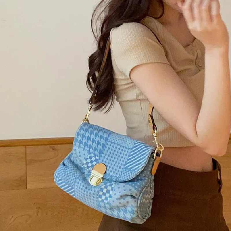 sac a main louis vuitton pleaty toile denim monogram