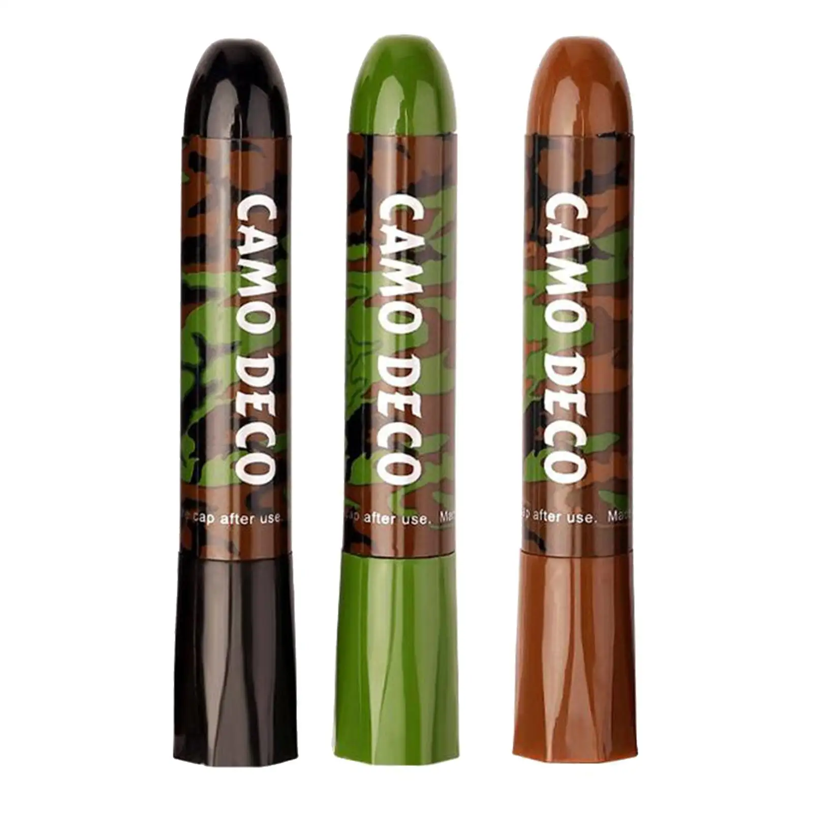 

3 Pieces Face Paint Sticks Makeup Easy to Use Camping Paint Portable 3 Colors Decoration for Party Art Costume Outdoor Children