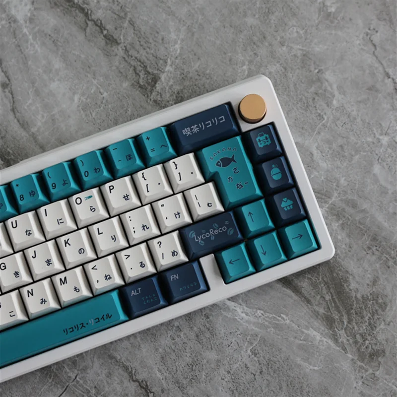 Lycoris Recoil Pbt Keycap Design Personalizado Cereja Perfil Dye Sublimação 140 Chaves para Outemu Gateron Ttc Kailh Cereja mx Interruptor - Imagem 2
