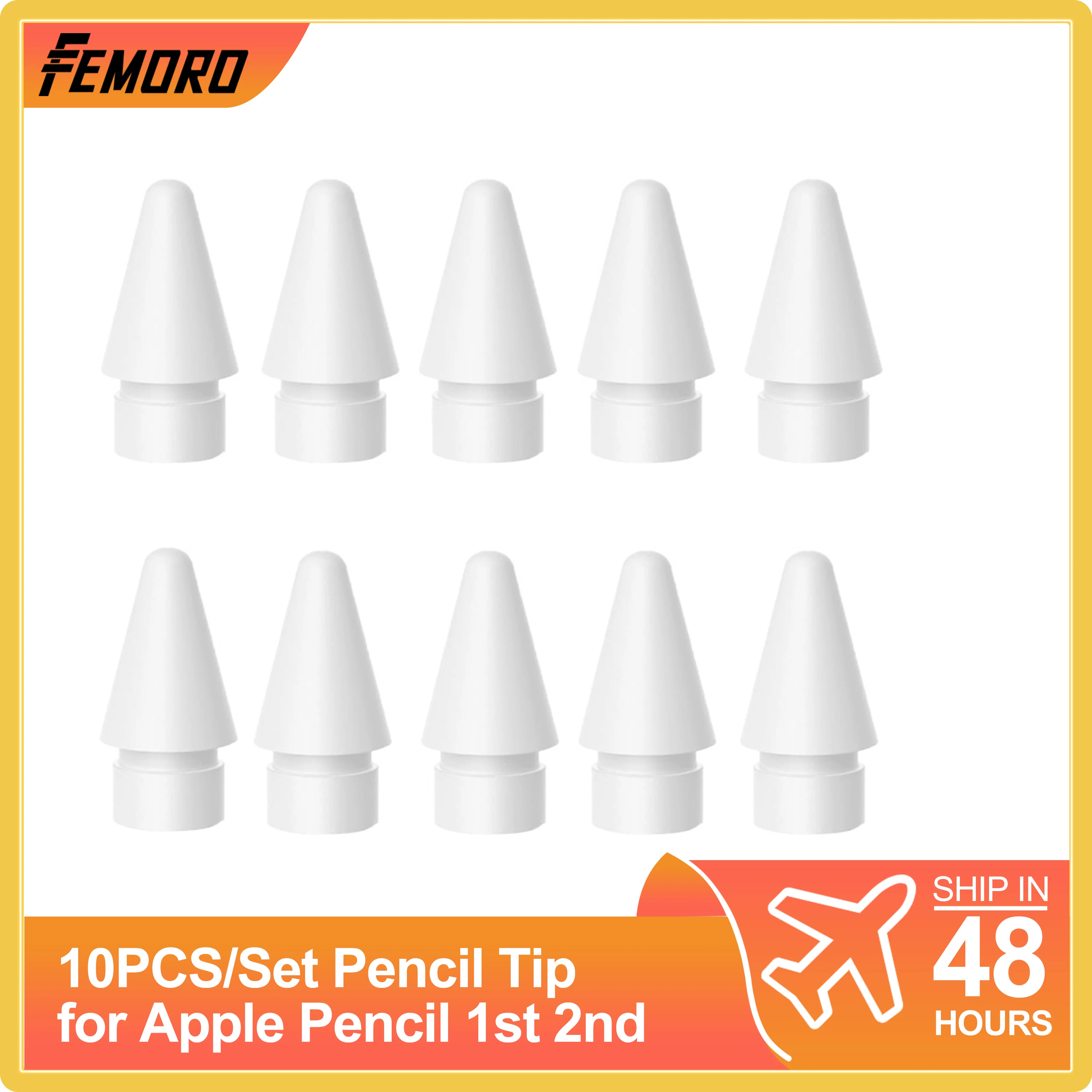 

10PCS Tip For Apple Pencil 1st 2nd Generation Tip For IPencil Tips For Apple Pencil Nib For IPad Stylus Pen Replacement Nib