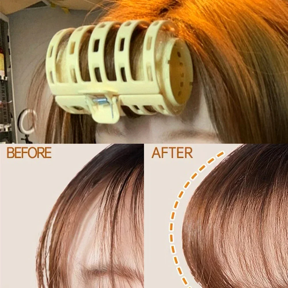 Random Color Self-adhesive Bangs Curlers Lazy Spiral Hair Bangs Roll Curler Plastic No Heat Air DIY Hair Curling Styling Tools