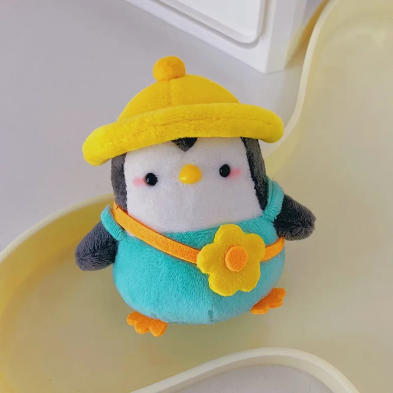 NTEVXZ 2 Pinguin Plüschtier Schlüsselanhänger – 12 Cm, Weich, In Pink & Grün, Süßes Geschenk Für Kinder