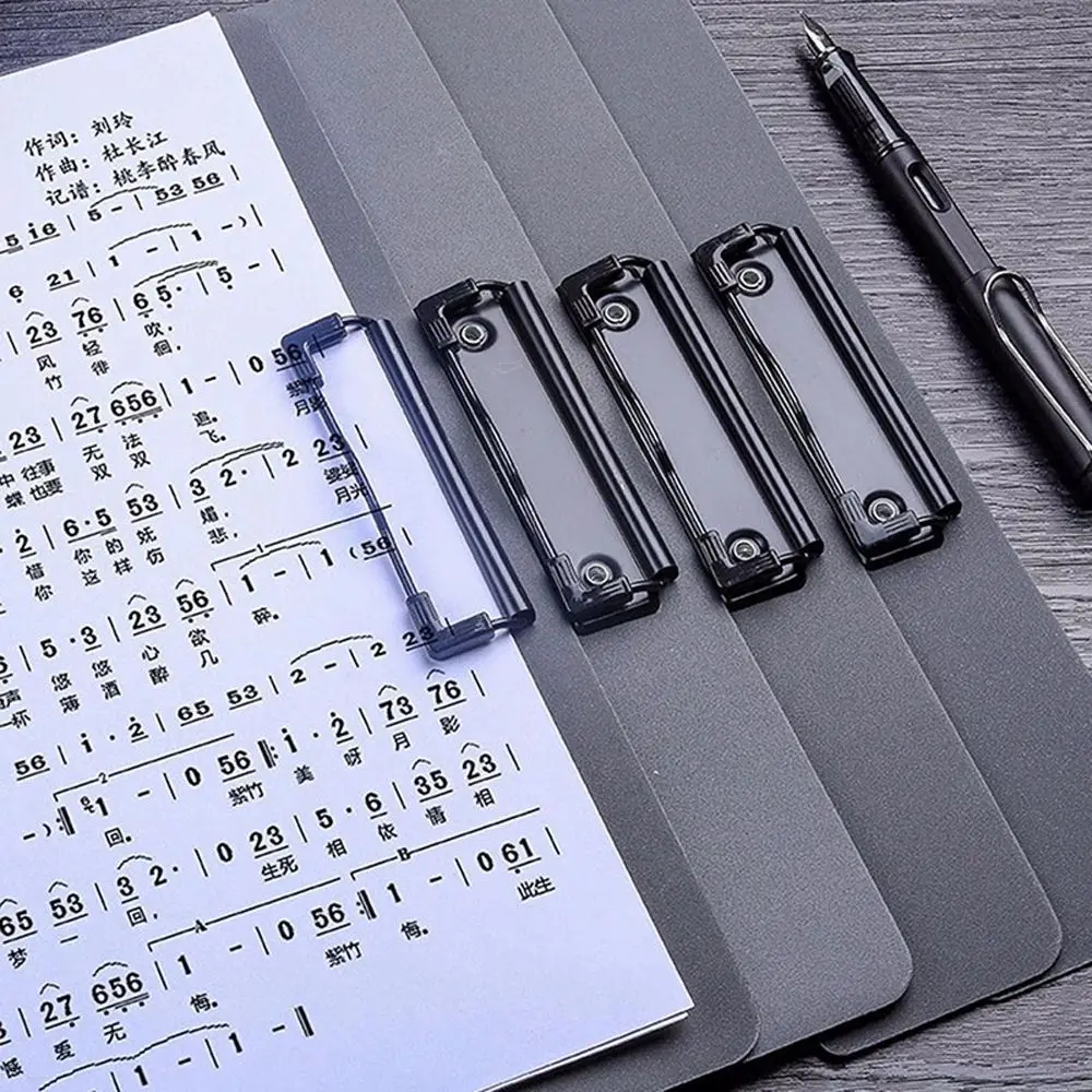 

Clip Board School Stationery Paper Storage Test Paper Organizer A4 Clipboard With Metal Hook Plastic File Folder Writing Pad