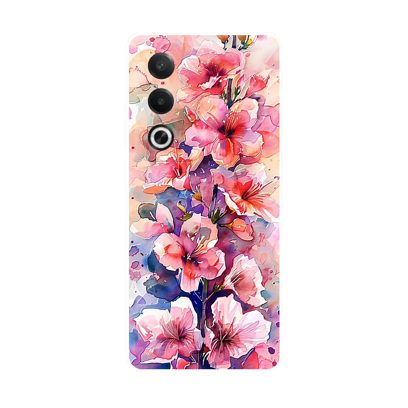 Per OPPO A80 5G Custodia, Fiore, Luna Rossa, Cover Posteriore in TPU Morbido in Silicone per OPPO A80 A 80 5G CPH2639, Custodia per Telefono, OPPOA80  202192403