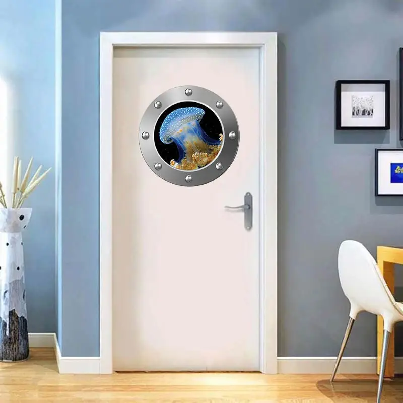 M410 Sea life Shark Fish Submarine Window Wall Stickers Refrigerator Bathroom Home Decoration Mural Art Animal Decals wall stickers