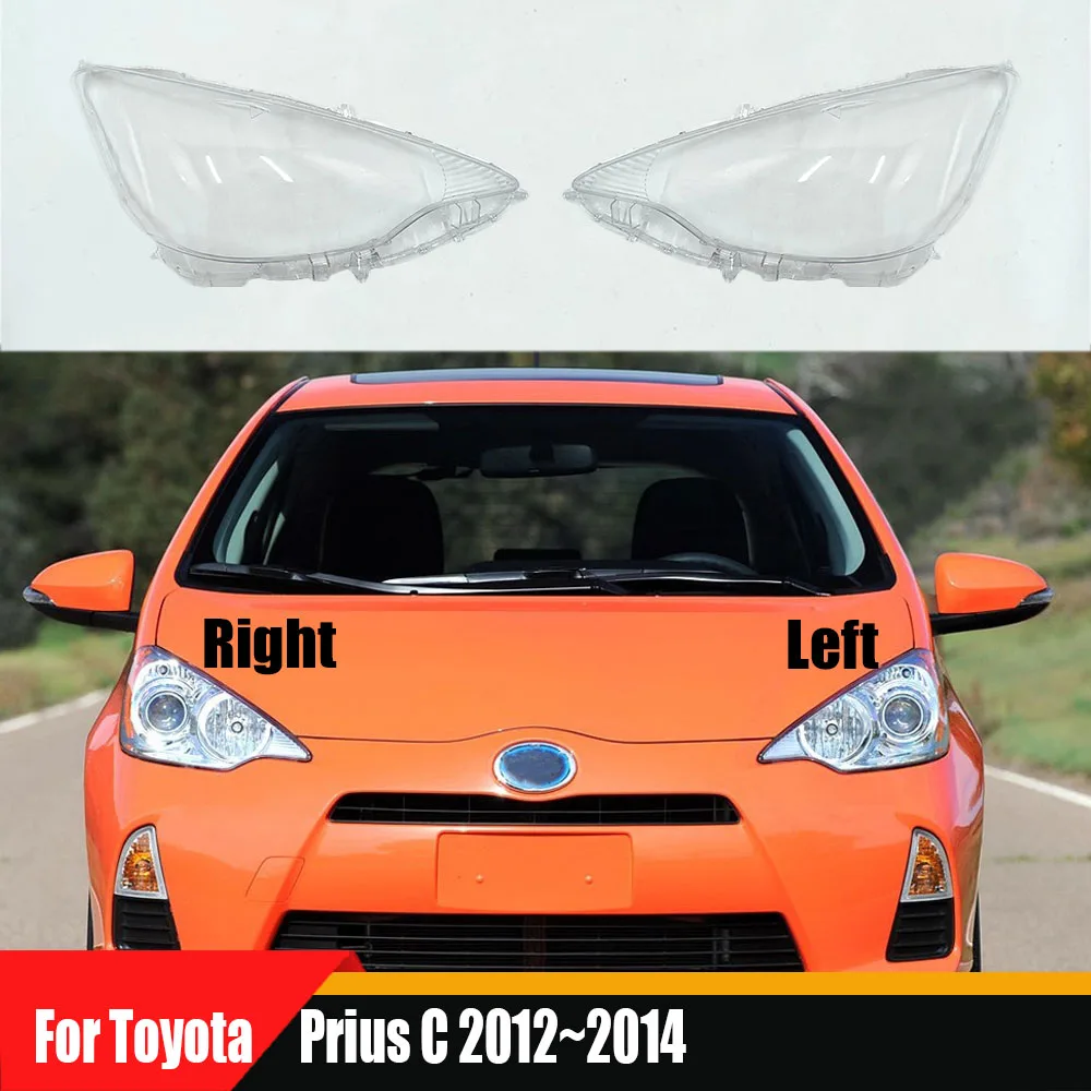 

For Toyota Prius C 2012~2014 Headlight Cover Transparent Headlamp Lamp Shell Lens Replace Original Lampshade Plexiglass