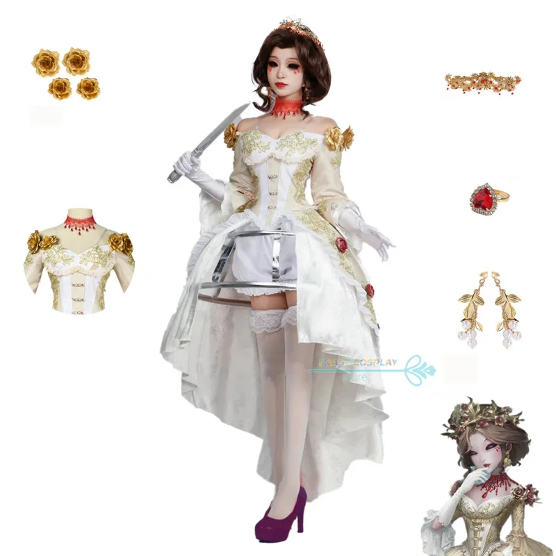 

Game identity v Mary cosplay costume blooming Queen sexy dress blowbath skin uniforms clothes Halloween Carnival party suit