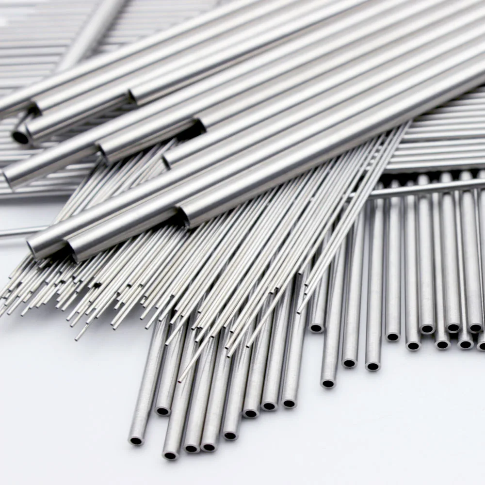 304 stainless steel tube round capillary 100mm 200mm 250mm long seamless straight tube 2x1mm/3x2mm/4x3mm/5x4mm/5x3mm/6x4mm 3~6pc