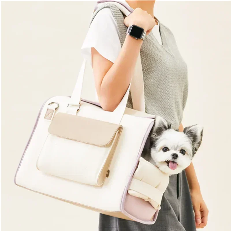 Luxury Dog Carrier Bag Pet Travel Fly Bag Cotton Canvas Cat