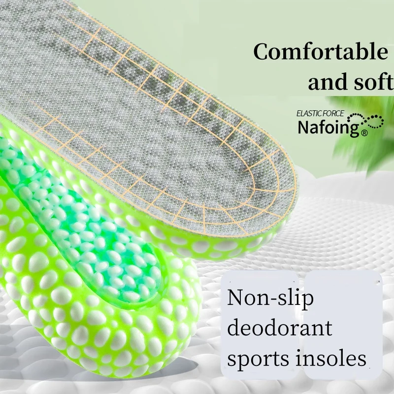 Sport Insoles 1 pair 4D Particle Popcorn capsule sports insoles High elastic comfortable breathable super non-slip running accessories
