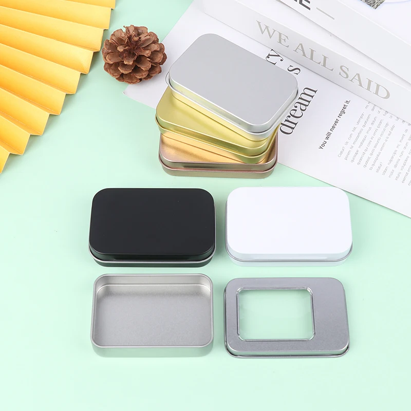 

Мини-жестяная коробка для хранения с откидной металлической крышкой, портативный контейнер для таблеток и конфет, органайзер для ювелирных изделий, товары для хранения