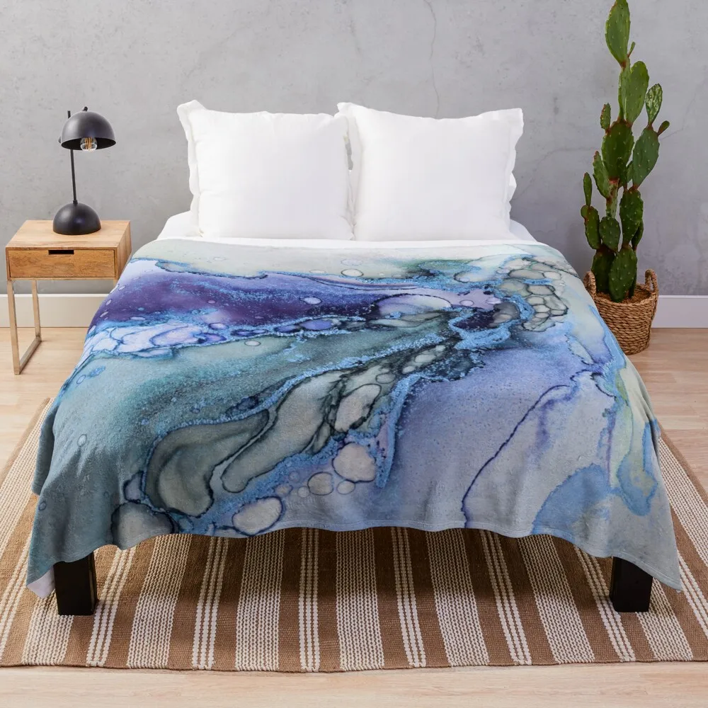 

Abstract Liquid Storm Throw Blanket Single Blanket Summer Blanket