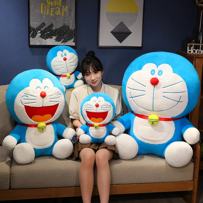 Big Size Doraemon Plush Toy Soft Animal Doraemon Plush Stuffed Anime Cartoon Doll Xmas Gift