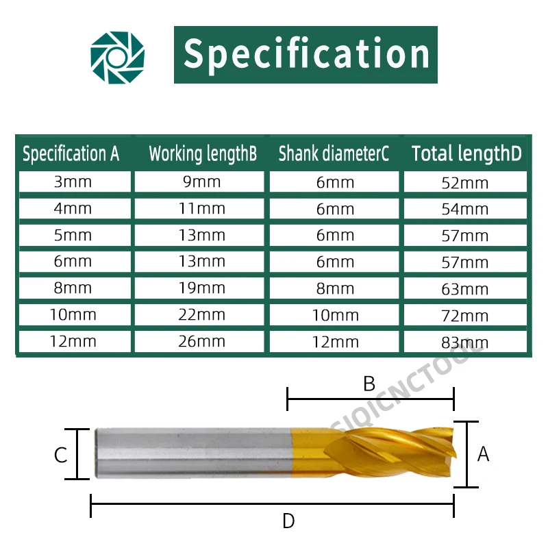 HSS M35 4321 Milling Cutter Set 1.5-12mm End Mill Titanium Coating 4 Flute CNC Router Bit For Metal Steel And Wood Tool end mill cutter