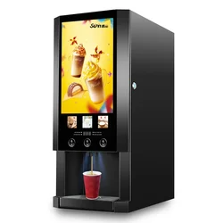 Desktop Commercial 3 Hot Flavors Instant Espresso Smart Automatic Roaster Grinders Makers Coffee Vending Machine