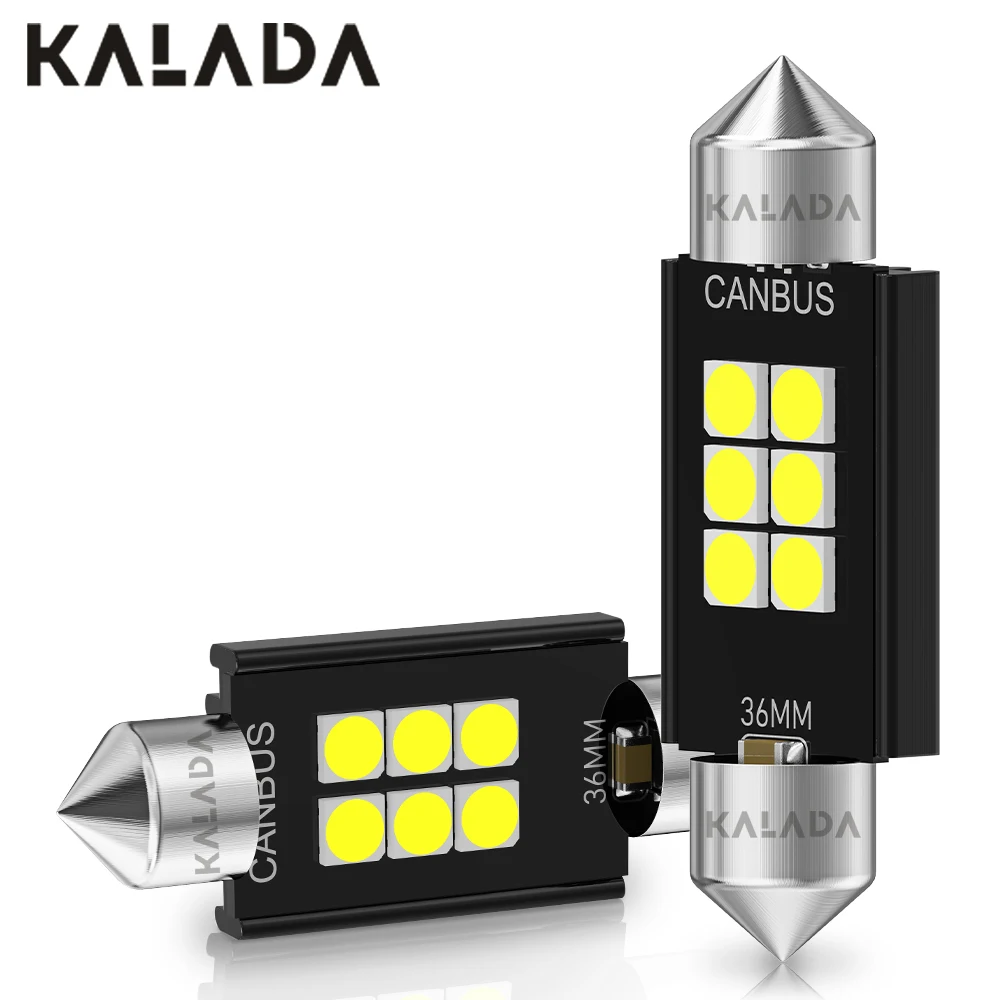 2x3030 Chip C5W lampadine a LED Canbus 31MM 36MM 39MM 41MM festone interni auto cupola luce di lettura veicolo tronco porta lampada lampadina 6000K  34