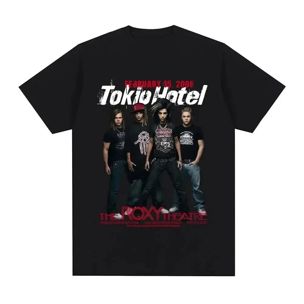 Rock Band Tokio Hotel Kaulitz Print Tshirt Cotton T-shirt Trend Short Sleeve Tee Men Women Hip Hop Streetwear T Shirt Clothes 2