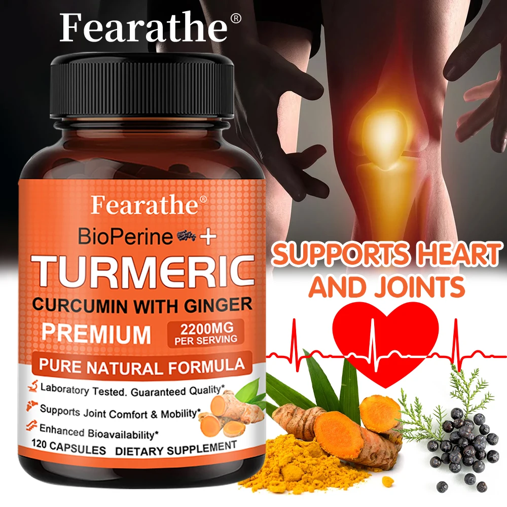 Turmeric Curcumin Ginger & Black Pepper - Maximum Absorption, Natural Joint Support Supplement - Immune Support, Antioxidant