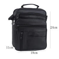 Men PU Leather Briefcases High Quality Cowhide Leather Handbags Male Zipper Messenger Bags for Ipad Male Shoulder Bag 1