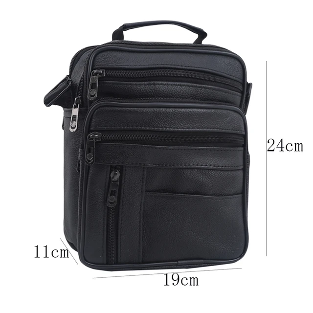 Men PU Leather Briefcases High Quality Cowhide Leather Handbags Male Zipper Messenger Bags for Ipad Male Shoulder Bag 5