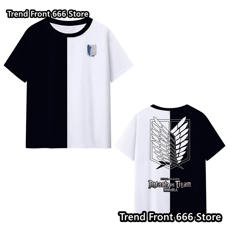 Attack on Titan Japanese classic anime Mens And Children Short Sleeve tshirts Summer Crewneck Tops Boys Girls Anime COS T-shirt
