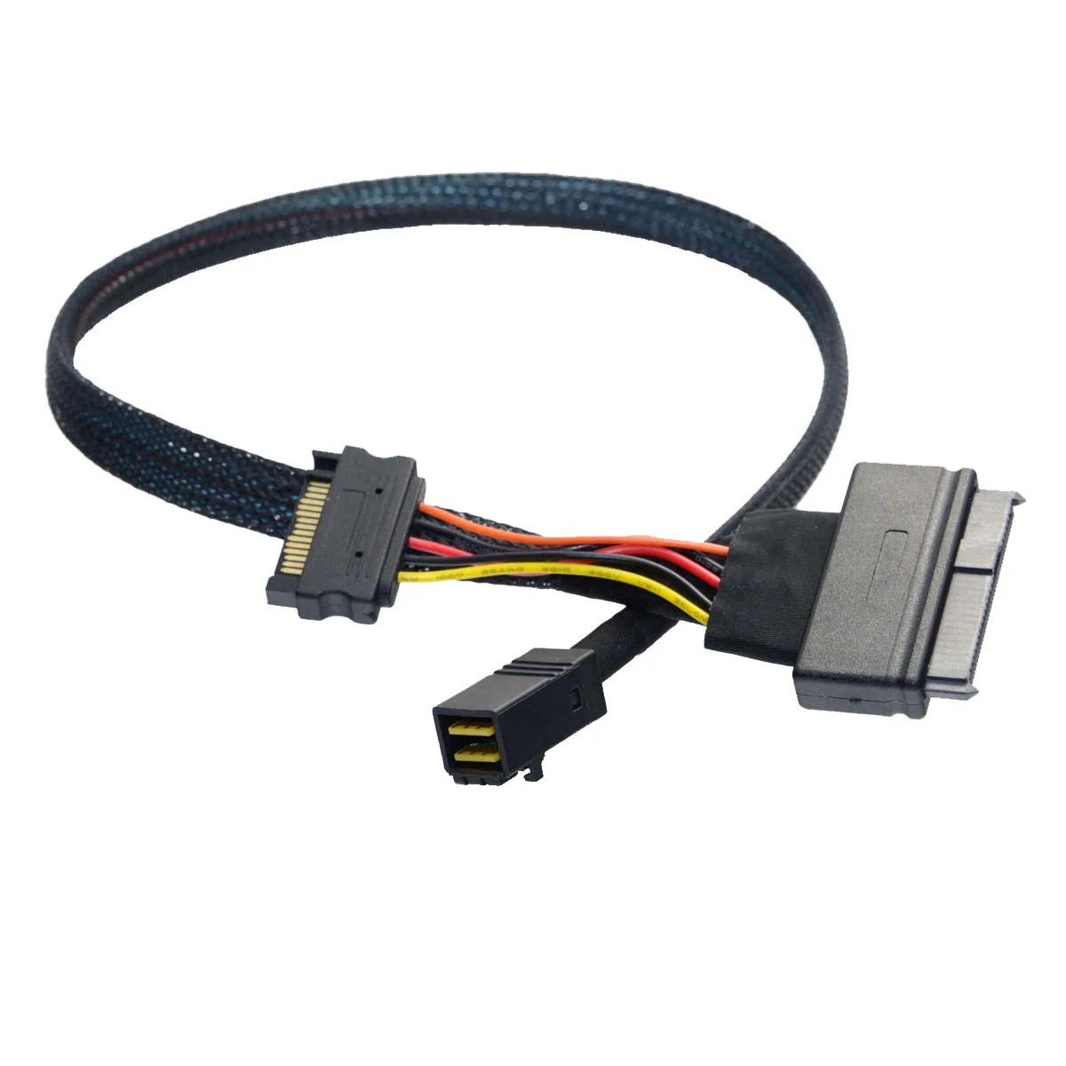Кабель для передачи данных, 1 м, 0,5 м, HD Mini-SAS (SFF-8643) в U.2, NVMe SSDWith 2,5 дюйма с 15-контактным разъемом SATA Power, подходит для майнинга SSD U.2