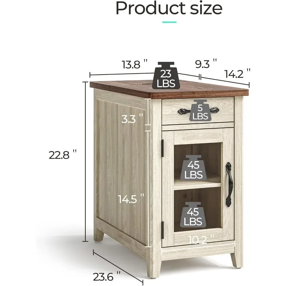 End Table with Drawer & Storage 4