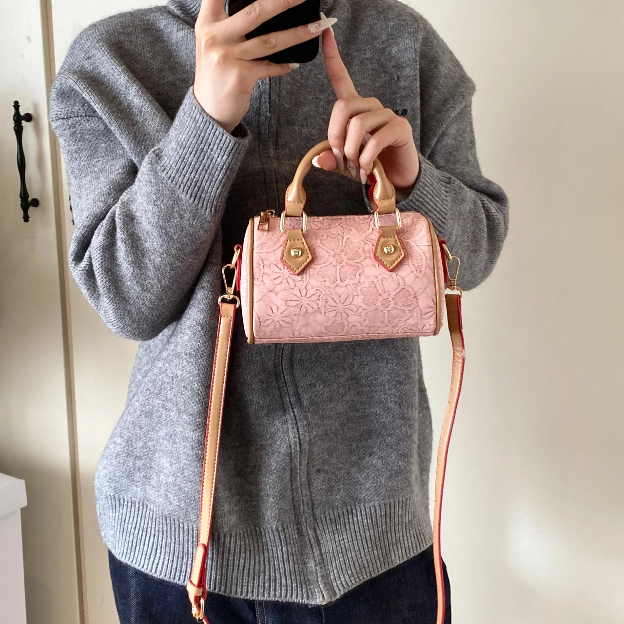 Retro Fashion Versatile Women's Trendy PU Leather Single Shoulder Pillow Bag Simple Casual Commuting Storage Crossbody Bags
