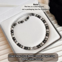 Elegant Mixed Color Imitation Pearl Necklace - Autumn & Winter Women's Jewelry Accessory (Color A 10mm)