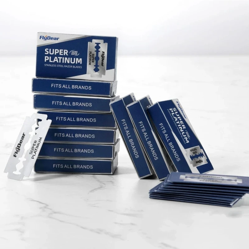 10-100Pcs Stainless Steel Material Durable Barber Shaving Blade Double Edge Safety Razor Extra Stainless Blades