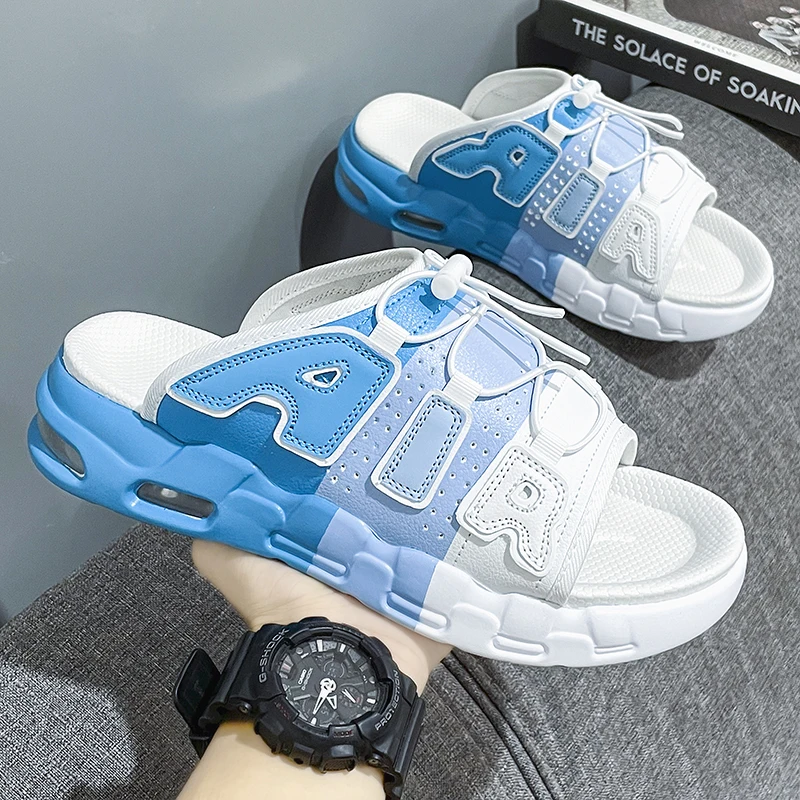 Modne, modne, plażowe klapki z amortyzacją powietrzną, letnie buty w stylu casual, męskie kapcie, sandały na świeżym powietrzu_voghion.com