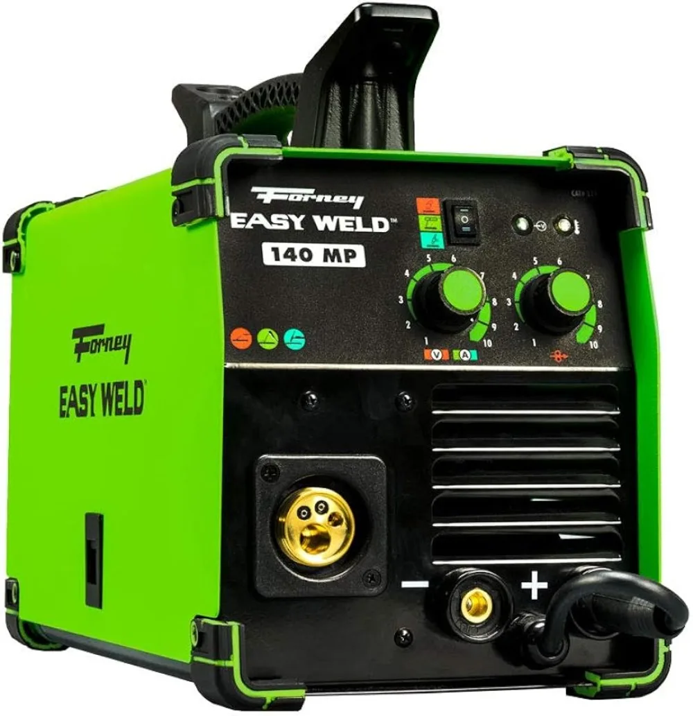 

Compact Portable Multi Process Easy Combo Weld 140 MP Welder in MIG/DC TIG and Stick Welding for Residential Use, Green