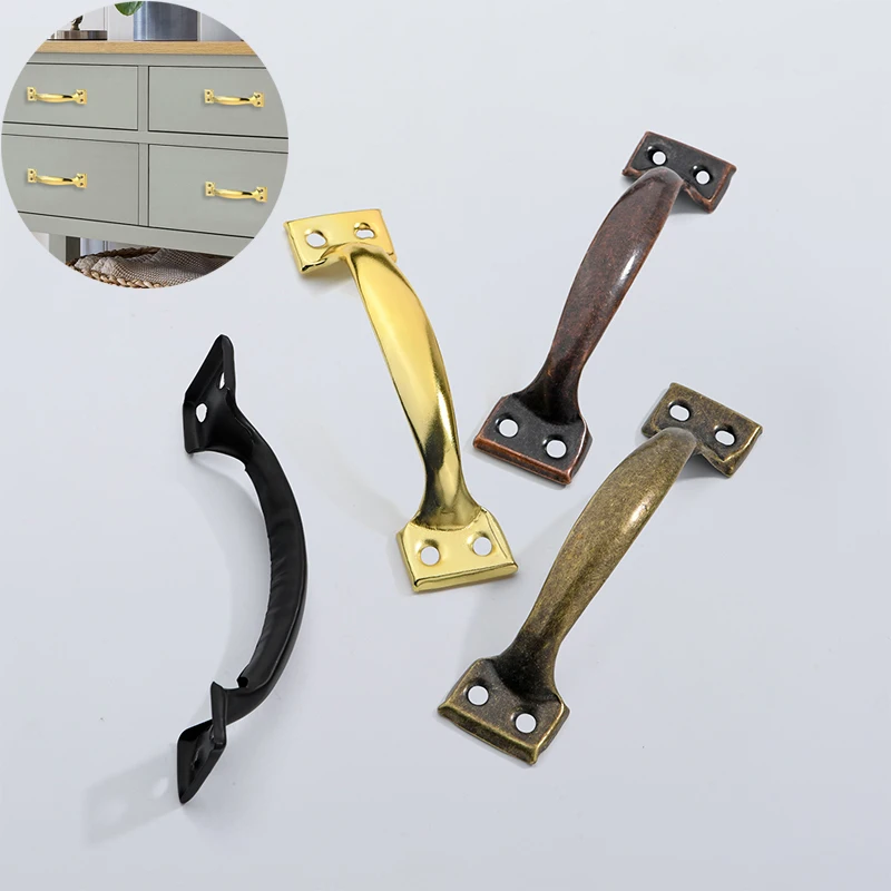 Barn Door Handle With Bow-Shaped Furniture Gate Handle For Sliding Barn Doors Garages Sheds Knobs Cupboard Hardware Pull 1pc