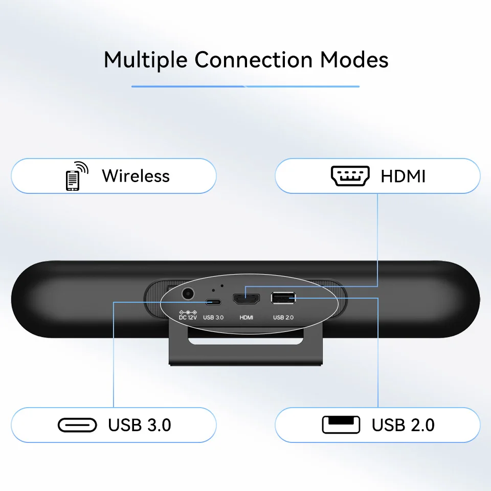 Retekess TC201 Professional Audio Conference All-in-One 4k AI with TC106 Omnidirectional Microphone for Medium-sized Meeting