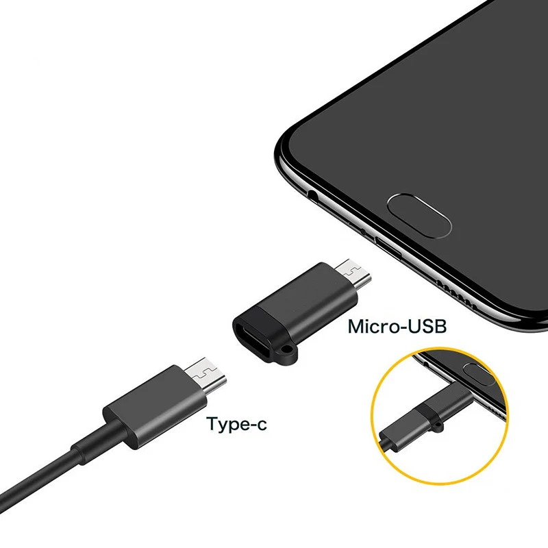 Adaptador USB tipo C a Micro USB, convertidor hembra a macho para Xiaomi, Samsung, Cable de datos