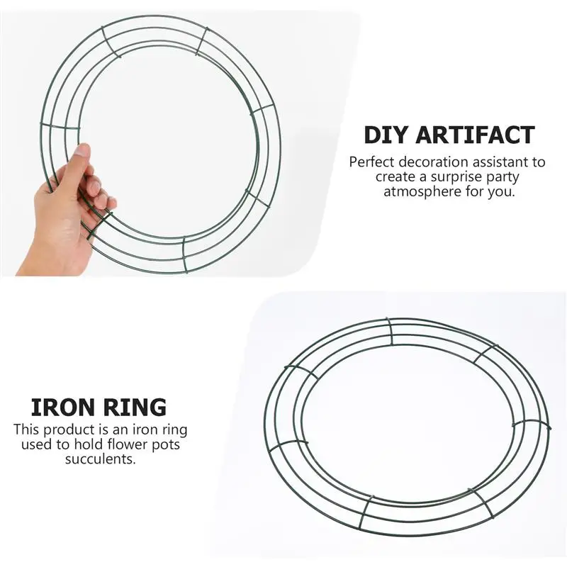 2pcs Metal Wreath Frame Ring Iron Garland Frames DIY Wreath Loops Floral  Arrangements Rings Holder - AliExpress