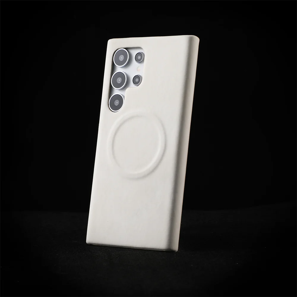 Luxury Sheepskin Leather Magnetic Phone Case with Magsafe Wireless Charging and Shockproof Protection