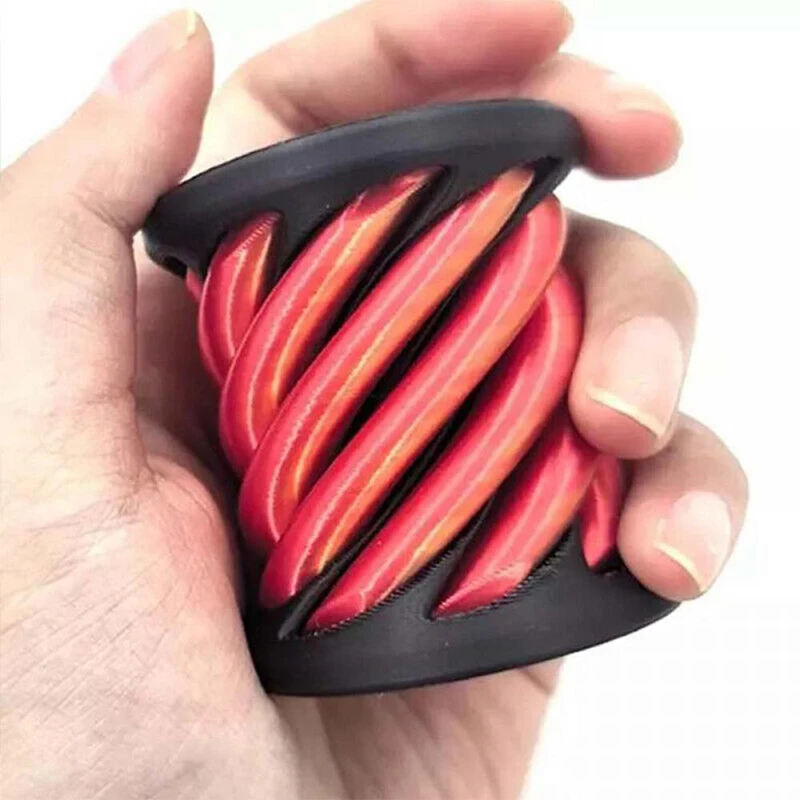 Spiral Cone Fidget Toy Sensory Fidget Toy Anti Stress Toy Finger Sensory Toy 3D Printed Helix Screw Decompression Impossible Pyramid Passthrough Sculpture Decompression Ornaments
