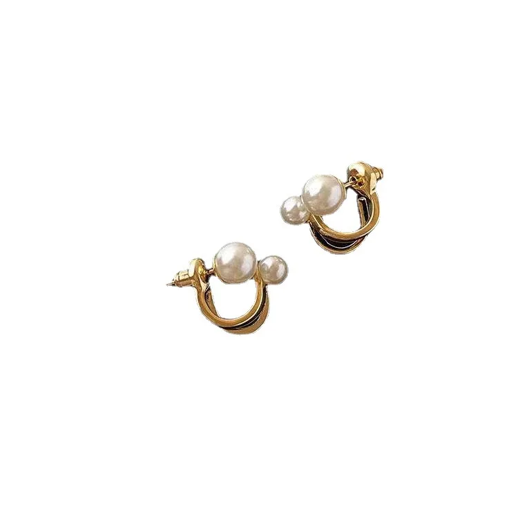 

Новинка, роскошные простые классические серьги в виде искусственного жемчуга, Женские Ювелирные изделия в подарок на день рождения, серьги для женщин