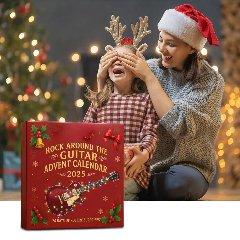 2025 Rock Around the Guitar Advent Calendar, Rock and Roll Collectible, for Guitarists Music Lovers & Collectors