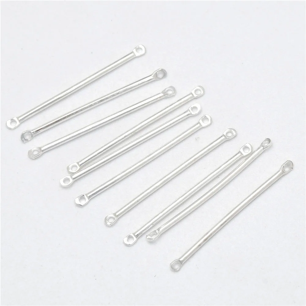 50 Stück 15–20 mm 2-Loch-Ohrringstreifen-Stick, goldene Stange, Schmuckverbinder für DIY-Ohrringe, Armbänder, Schmuckherstellung, Kunsthandwerk – Detail 4