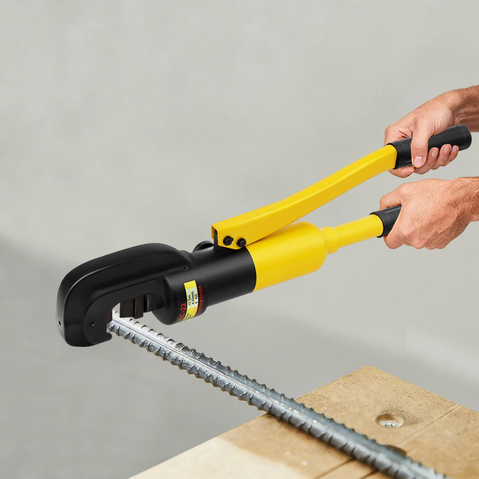 13T/8T Hydraulic Hand Cutter Rebar-cutting Tool Kits Metal Bolt Cutter with Portable Toolbox 4-22mm/4-16mm for Steel Bars