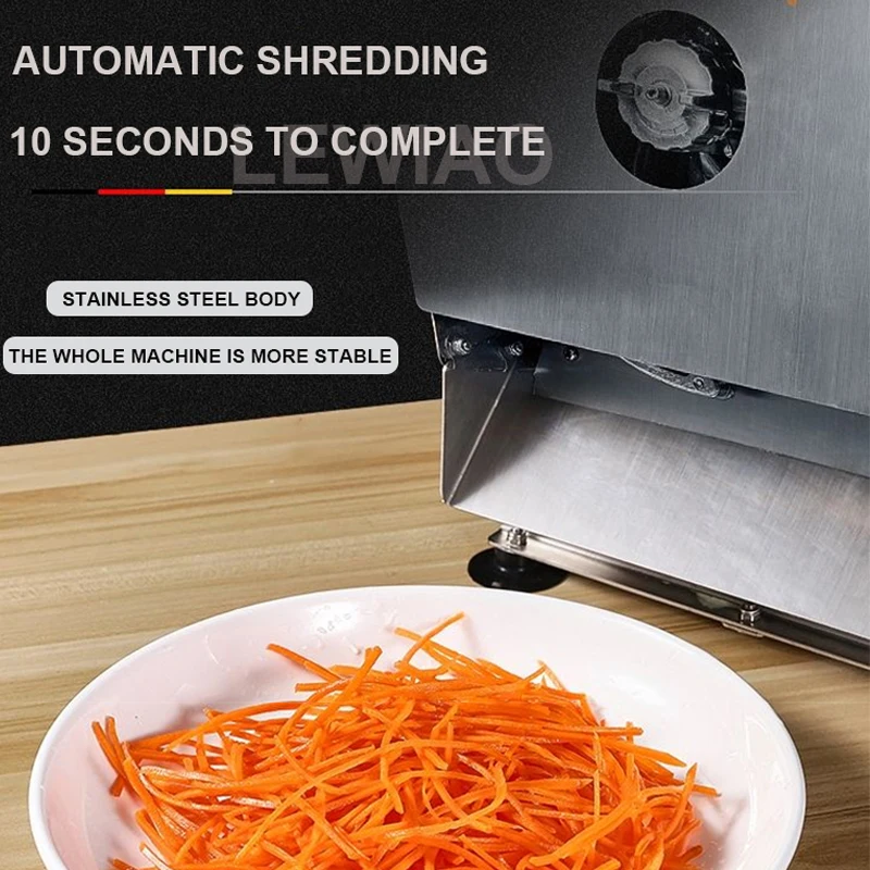 Commercial Lemon Electric Fruit Slicer Shredding Ham Sausage Onion