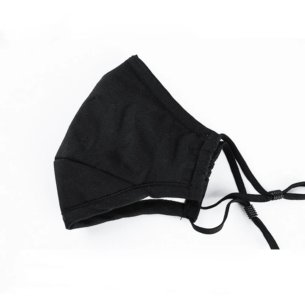 Tcare Cotton Black Mask Mouth Face Mask Anti Dust PM2.5 Mouth Masks Activated Carbon Filter Mask Fabric Masks Washable Reusable 4