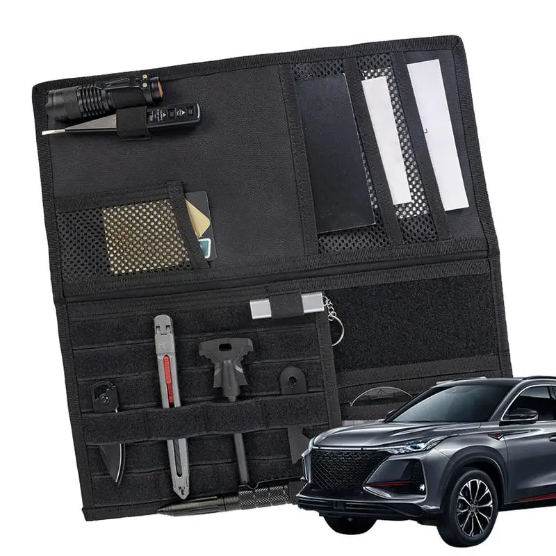 

Car Sun Visor Organizer Truck Visor Storage Pouch Heavy Duty Multifunctional Large Wear-Resistant Nylon Auto Visor Organizer
